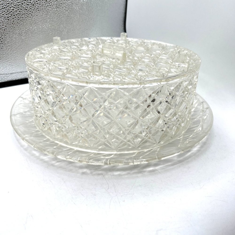 Vintage Cake Holder keeper server acrylic